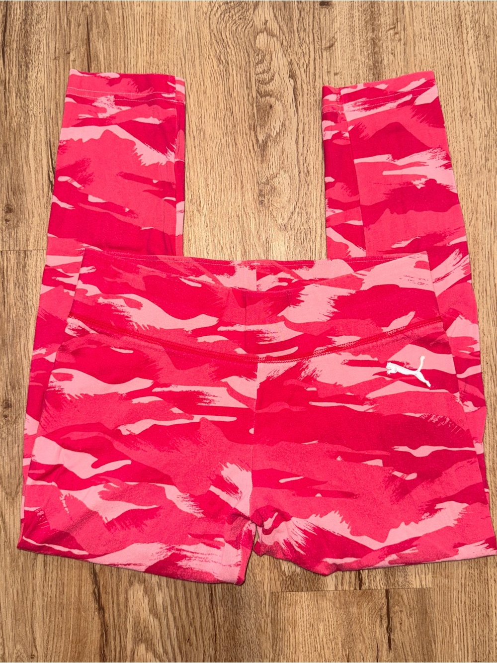 Puma Pink Camo Capri Leggings